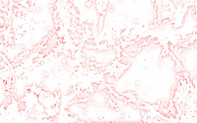 Abstract texture with a soft white background scattered with delicate, irregular pink and red organic blotches. Airy, light, and slightly chaotic, with a focus on transparency and fluid distribution o