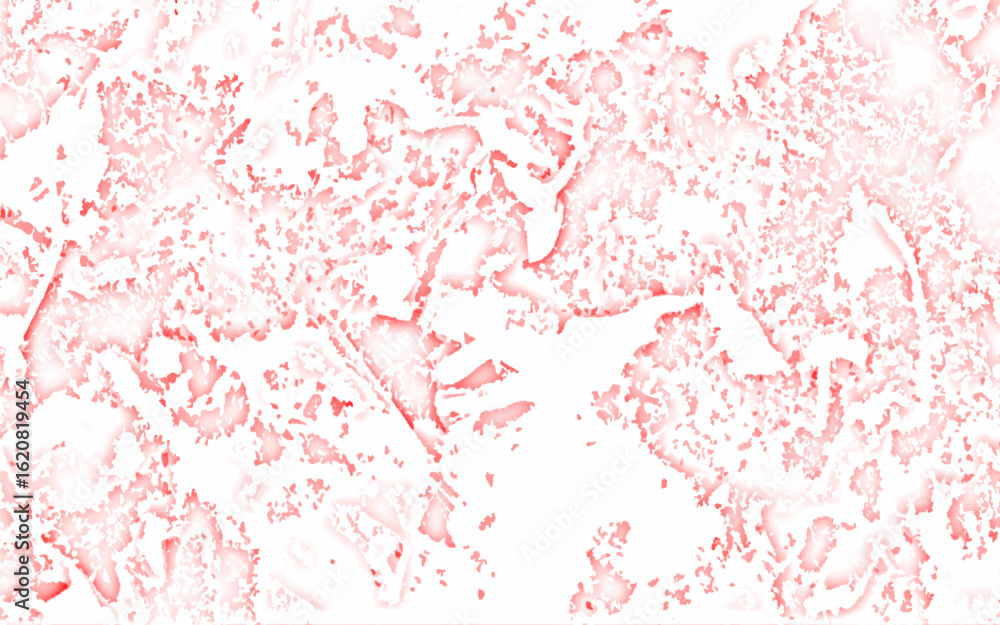 Poster abstract texture with a soft white background scattered with delicate, irregular pink and red organi