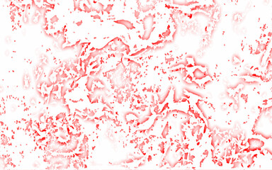 Abstract texture with a soft white background scattered with delicate, irregular pink and red organic blotches. Airy, light, and slightly chaotic, with a focus on transparency and fluid distribution o