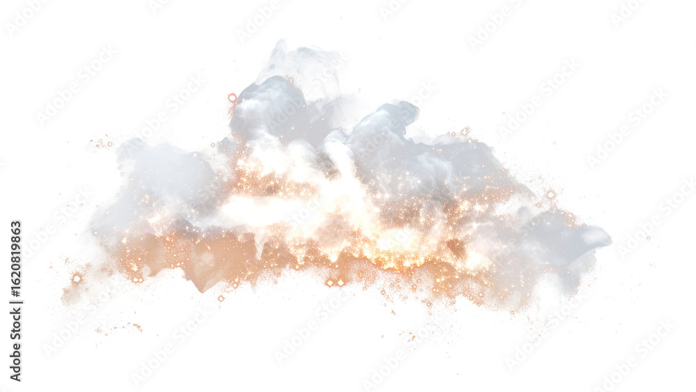Wall mural png galaxy cloud with a sparkle astronomy fireworks universe.