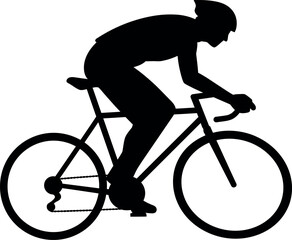 Obraz premium Cyclist silhouette dynamic road cycling action