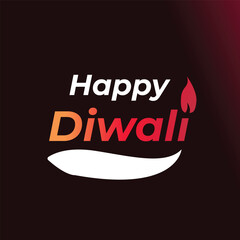 Happy Diwali Text with rich color