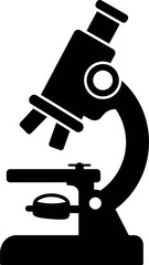 Microscope silhouette icon science and research symbol