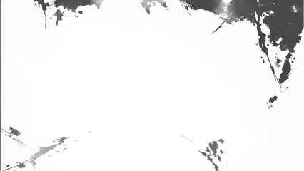 Obraz premium Abstract Black Ink Splatter on White Background for Artistic Designs. Abstract Black Ink Splatter Background.