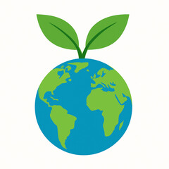 Green plant growing on planet Earth.