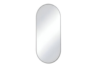 Oval wall mirror with a simple frame.