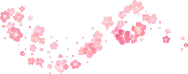 Tender spring pink flower flow. Delicate scent of woman perfume