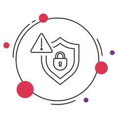 Security Threat Icon, Identifying and Preventing Security Threats, Understanding Modern Security Threat Landscapes, vector