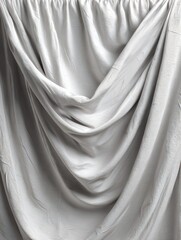 Fototapeta premium PNG White fabric draped with folds and texture