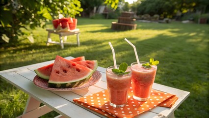 strawberry and watermelon smoothie