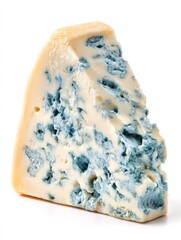 blue cheese on white background