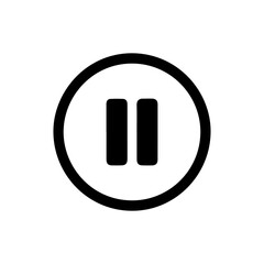 4k transparent pause button icon for media player