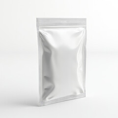 A white plastic snack bag with a glossy