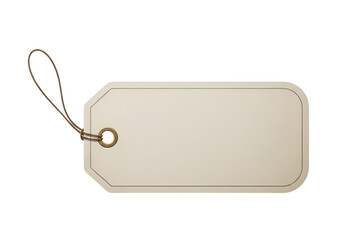 Empty tag with string and metal grommet.