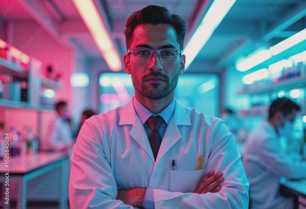 Aufkleber food scientist in a lab focused on developing bread preservation methods