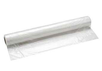 Roll of clear plastic sheeting.