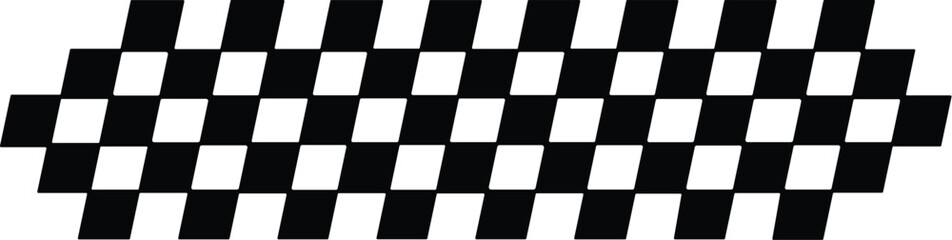 Checkered pattern vector black silhouette print design