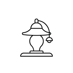 Outline lamp icon with multiple color options