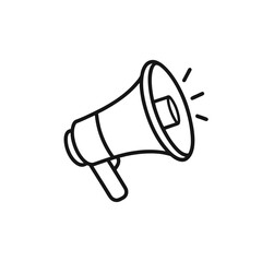 Simple loudspeaker outline icon design