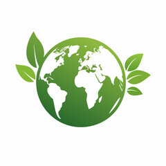 Grüne Erde mit Blatt – vegane Ernährung für den Klimaschutz