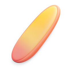 Colorful Gradient Surfboards on a Transparent Background