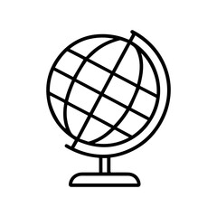 line icon Globe vector on white background
Vector line icon on white background