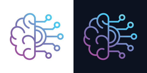 Ai, concept of artificial intelligence. Analytic, automation, machine learning and an autonomous brain. Big data management, computer connection information intelligence technology, Automated robotic