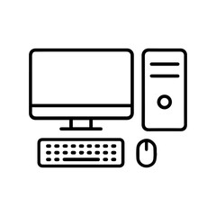 line icon computer vector on white background
Vector line icon on white background