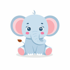 Naklejka premium Niedliches Elefantenbaby 