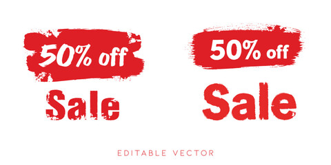 50% Off Sale:  Exceptional Deals & Discounts! Flat vector illustration