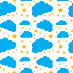 seamless pattern with clouds