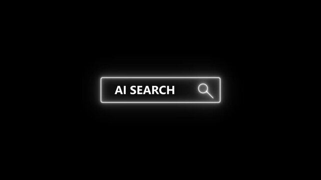 AI search technology revolution SEO, Businessman browsing internet using AI search tool to optimize content and improve ranking. SEO artificial intelligence for efficient data discovery.
