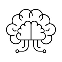 Ai brain technology concept vector illustration, artificial intelligence and machine learning design