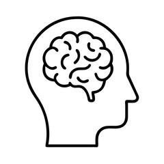 Brain head mind intelligence icon vector illustration for medical and science design use
