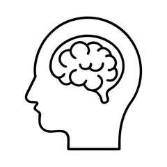 Brain health illustration for mental wellness and cognitive function concept design vector art