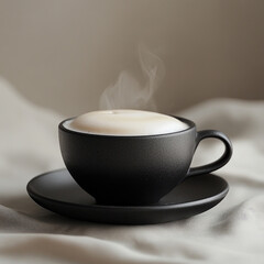 Fototapeta premium A cup of hot foam tea