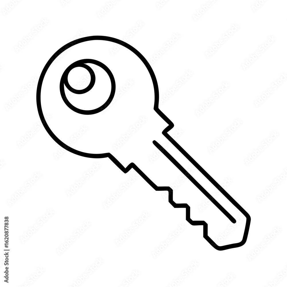 Poster find and download high quality key outline vector graphic for security and access needs online