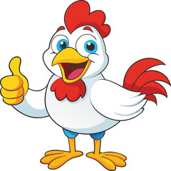 Chicken Illustration vector design, Cock icon Design