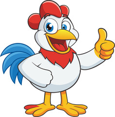 Chicken Illustration vector design, Cock icon design