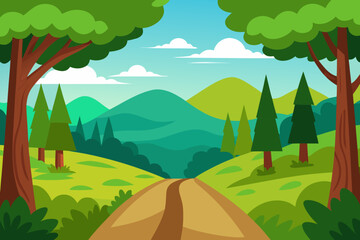 Obraz premium camping in the mountains vector