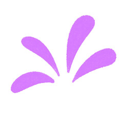 Violet Splash Element with Soft Hand-Painted Style