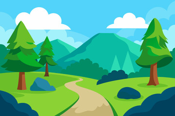 Obraz premium mountain landscape with trees