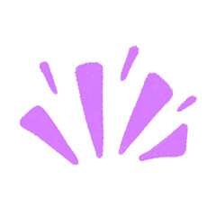 Geometric Pink Burst in Bold Hand-Drawn Style