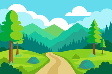 Obraz premium landscape with mountains