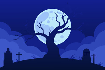 spooky halloween night