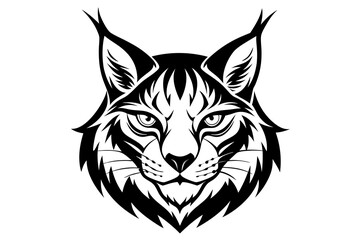 Vector illustration of a wild lynx head, a powerful symbol of a lynx , perfect for a tattoo or mascot