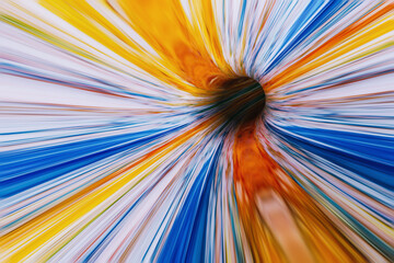 Abstract Tunnel Of Colorful Lines