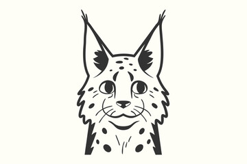 Vector illustration of a wild lynx head, a powerful symbol of a lynx , perfect for a tattoo or mascot