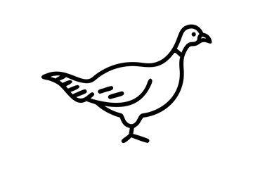 silhouette of a pheasant vector