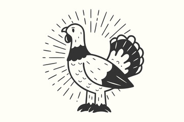 silhouette of a pheasant vector